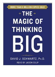 PDF Download The Magic of Thinking Big Full Page