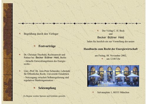Handbuchs zum Recht der Energiewirtschaft - Universität Osnabrück