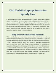 Dial Toshiba Laptop Repair for Speedy Care