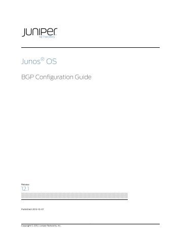 BGP Configuration Guide - Juniper Networks