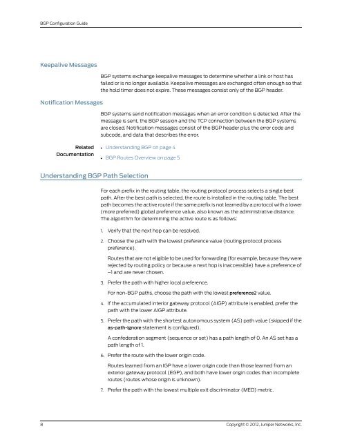 BGP Configuration Guide - Juniper Networks