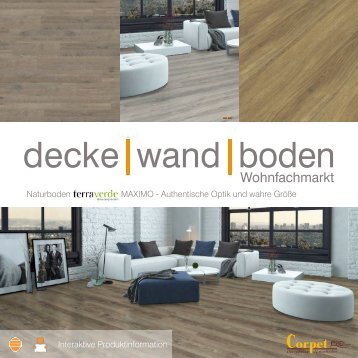 dwb Produktinformation Corpet TerraVerde MAXIMO NaturDesignBoden Sortiment