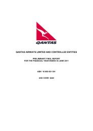 qantas airways limited and controlled entities - Company Website