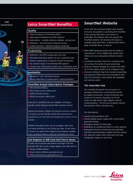 Leica SmartNet Commercial RTK Network Solution