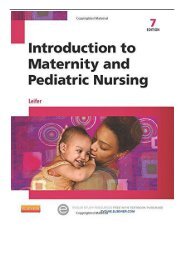 [PDF] Introduction to Maternity and Pediatric Nursing 7e Full eBook