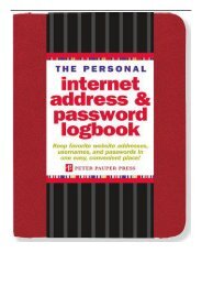 [PDF] The Personal Internet Address  Password Logbook Red Full Online