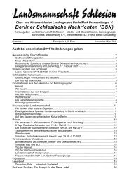 Berliner Schlesische Nachrichten (BSN) - Landsmannschaft Schlesien