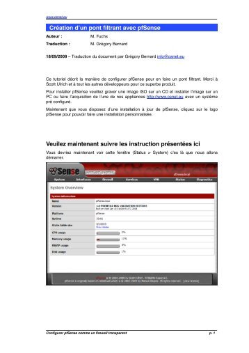 comment configurer pfSense en mode pont - OSNet.eu