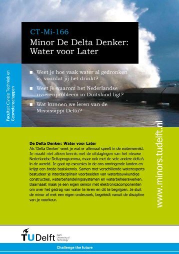 Water voor later - Civiele Techniek en Geowetenschappen - TU Delft