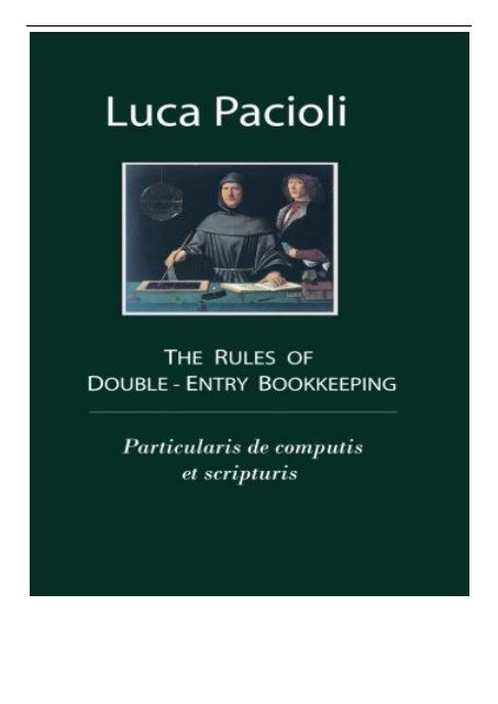 [PDF] The Rules of Double-Entry Bookkeeping Particularis de computis et scripturis Full Page
