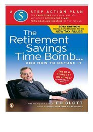 [PDF] The Retirement Savings Time Bomb and How to Defuse It A Five-Step Action Plan for Protecting Your