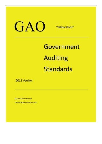 Best PDF GAO Yellow Book - Government Auditing Standards - 2011 Version Full Books