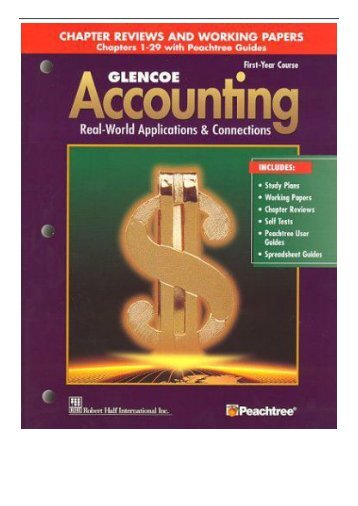 Best PDF Glencoe Accounting Chapters 1-29 Working Papers Guerrieri HS Acctg Full eBook