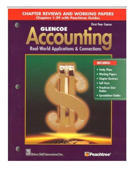 Best PDF Glencoe Accounting Chapters 1-29 Working Papers Guerrieri HS Acctg Full eBook