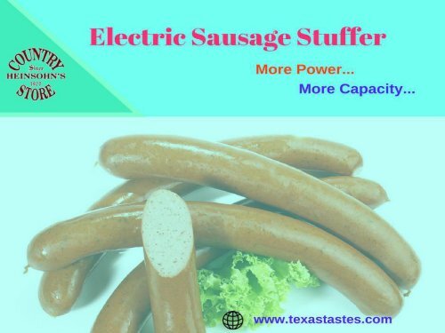 Electric Sausage Stuffer at best price | Available at Heinsohn's Country Store