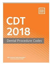 eBook Cdt 2018 Dental Procedure Codes Practical Guide Free online