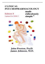 eBook Clinical Psychopharmacology Medmaster Free books