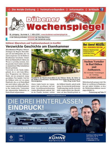 Dübener Wochenspiegel - Ausgabe 4 - Jahrgang 2018