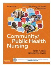 eBook Community Public Health Nursing Promoting the Health of Populations 6e Free books