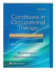 eBook Conditions in Occupational Therapy Effect on Occupational Performance Free eBook