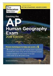 eBook Cracking the AP Human Geography Exam 2018 Edition College Test Prep Free eBook