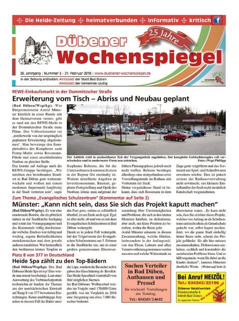 Dübener Wochenspiegel - Ausgabe 3 - Jahrgang 2018