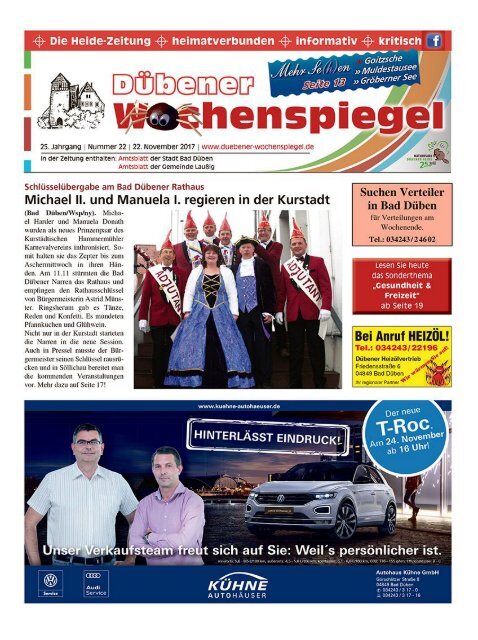 Dübener Wochenspiegel - Ausgabe 22 - Jahrgang 2017