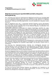 Vollständige Pressemeldung - Sportklinik Hellersen