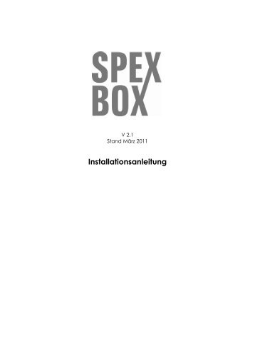 SPEXBOX Installationsanleitung