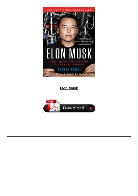[PDF] Elon Musk Full Ebook