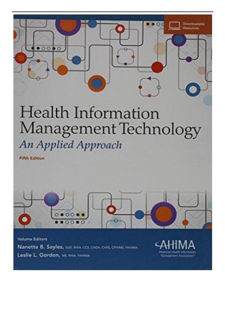 [PDF] Health Information Management Technology An Applied Approach Full Books