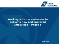 Working with our customers to deliver a new and ... - DFDS Seaways