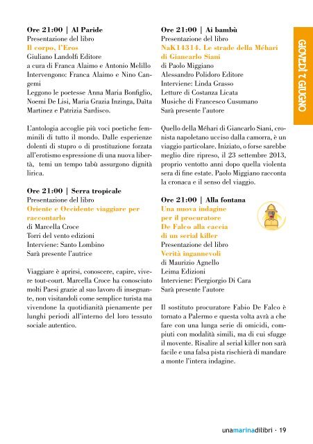 unamarinadilibri 2018 Programma