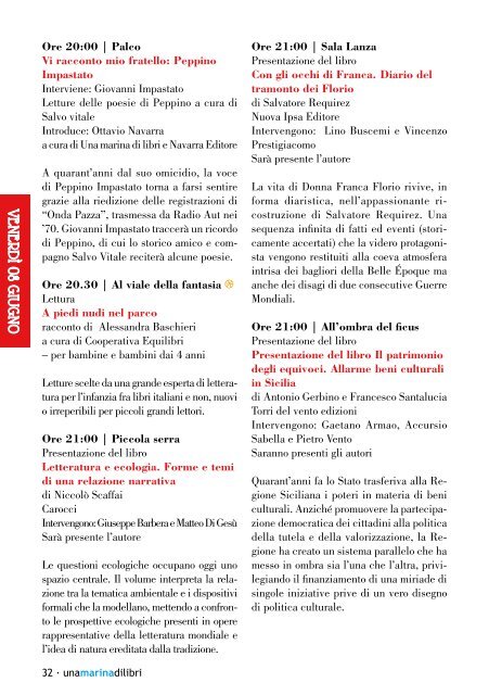 unamarinadilibri 2018 Programma