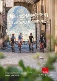 Erlebnismanagement. Valais/Wallis Promotion