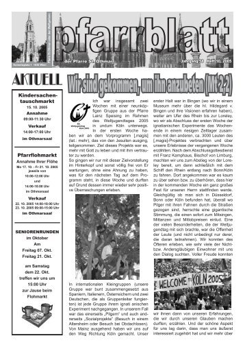 Pfarrblatt 10/05 - 3., Pfarre St. Othmar unter den Weisgerbern