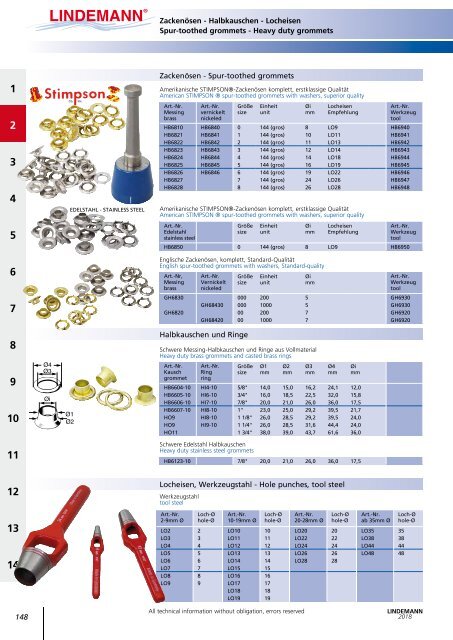 Lindemann Gesamtkatalog 2018