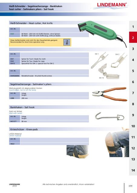 Lindemann Gesamtkatalog 2018