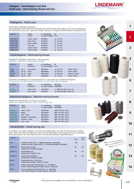 Lindemann Gesamtkatalog 2018