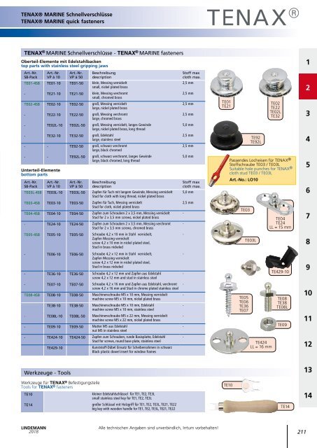 Lindemann Gesamtkatalog 2018