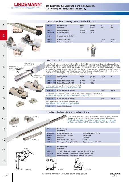 Lindemann Gesamtkatalog 2018