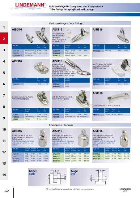 Lindemann Gesamtkatalog 2018