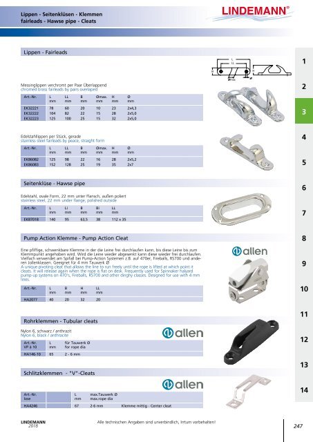 Lindemann Gesamtkatalog 2018