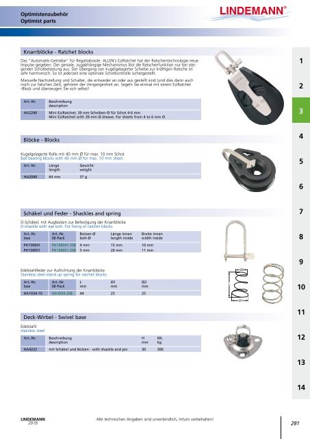 Lindemann Gesamtkatalog 2018