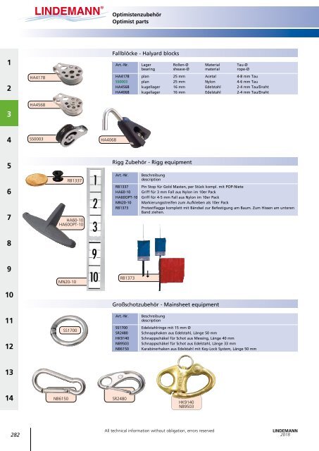 Lindemann Gesamtkatalog 2018