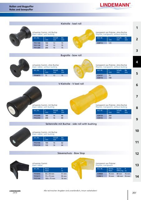 Lindemann Gesamtkatalog 2018