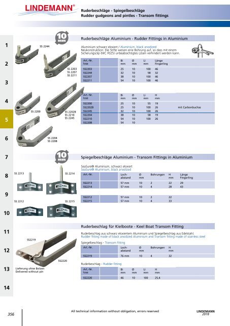 Lindemann Gesamtkatalog 2018