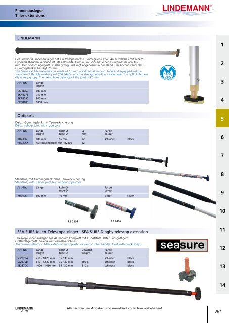 Lindemann Gesamtkatalog 2018