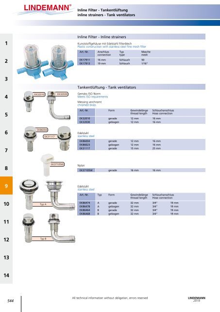 Lindemann Gesamtkatalog 2018