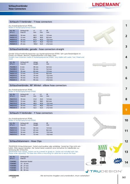 Lindemann Gesamtkatalog 2018